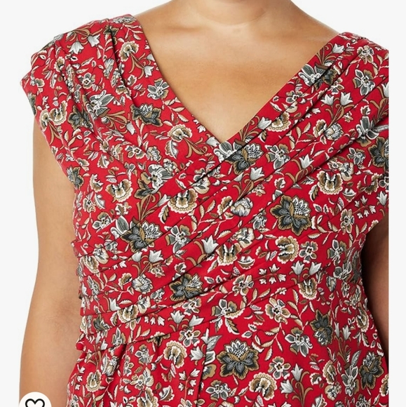 Dropped shoulder side Zip Top floral red and brown by Making the Cut New… - Picture 4 of 5